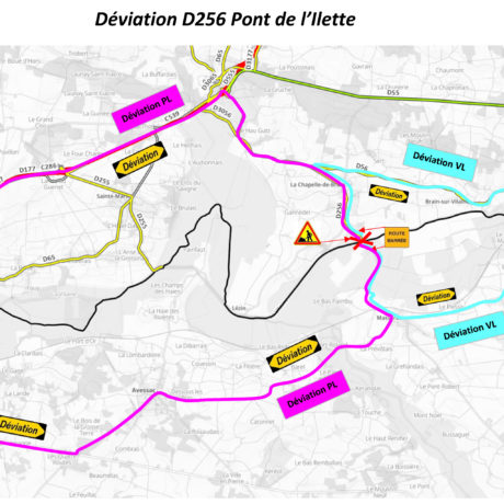 Fermeture du pont de l'Ilette